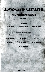 ADVANCES <em>IN</em> CATALYSIS AND RELATED SUBJECTS <em>VOLUME</em> 17