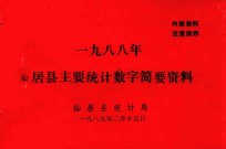 1988年仙居县主要<em>统计</em>数字简要资料