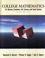 COLLEGE MATHEMATICS <em>FOR</em> BUSINESS ECONOMICS LIFE SCIENCES AND SOCIAL SCIENCES