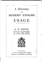 <em>A</em> Diction<em>a</em>ry <em>of</em> Modern English Us<em>a</em>ge
