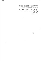 THE DISPENSATORY <em>OF</em> THE UNITED STATES <em>OF</em> AMERICA