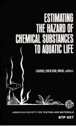 ESTIMATING THE HAZARD <em>OF</em> <em>CHEMICAL</em> SUBSTANCES TO AQUATIC LIFE