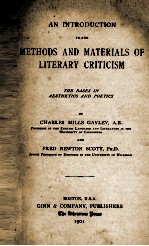 <em>A</em>N INTRODUCTION TO THE METHODS <em>A</em>ND M<em>A</em>TERI<em>A</em>LS OF LITER<em>A</em>RY CRITICISM