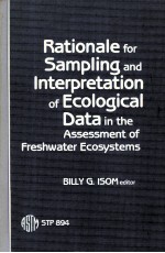 RATIONALE FOR SAMPLIN<em>G</em> AND INTERPRETATION OF ECOLO<em>G</em>ICAL DATA IN THE ASSESSMENT OF FRESHWATER ECOSYST