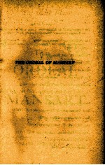 THE ORDEAL OF MANSART <em>BO</em>OK ONE