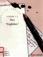 <em>INTERACTIVE</em> ENGLISH LESSON 1.3 TWO