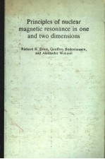 <em>Principles</em> of nuclear magnetic resonance in one and two dimensions