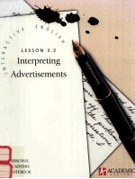 <em>INTERACTIVE</em> ENGLISH LESSON 3.2 INTERPRETING ADVERTISEMENTS