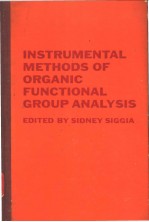 INSTRUMENTAL <em>METHODS</em> <em>OF</em> ORGANIC FUNCTIONAL GROUP <em>ANALYSIS</em>