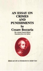 AN ESSAY <em>ON</em> CRIMES AND PUNISHMENTS
