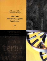 KALAMAZOO VALLEY COMMUNITY COLLEGE <em>MATH</em> 096 ELEMENTARY ALGEBRA SUPPLEMENT