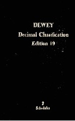 DECIMAL CLASSIFICATION AND RELATIVE INDEX EDITION 19 VOLUME 2 SCHEDULES
