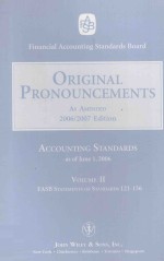 ORIGINAL PRONOUNCEMENTS AS AMENDED 2006/2007 EDITION VOLUME II FASB <em>STATEMENTS</em> OF STANDARDS 121-156
