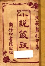 小说丛考  文艺丛刻  甲集  上