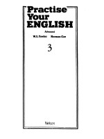 PRACTISE YOUR ENGLISH 3 <em>ADVANCED</em>