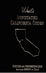 WE<em>S</em>T'<em>S</em> ANNOTATED CALIFORNIA CODE<em>S</em>:BU<em>S</em>INE<em>S</em><em>S</em> AND PROFE<em>S</em><em>S</em>ION<em>S</em> CODE <em>S</em>ECTION<em>S</em> <em>2</em><em>2</em>950 <em>TO</em> END