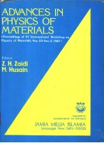 ADVANCES <em>IN</em> PHYSICS <em>OF</em> MATERIALS