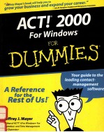 ACT! 2000 <em>FOR</em> <em>WINDOWS</em> <em>FOR</em> DUMMIES