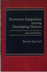 <em>ECONOMIC</em> INTEGRATION AMONG DEVELOPING NATIONS:LAW AND POLICY