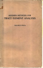 MODERN <em>METHODS</em> FOR TRACE ELEMENT <em>ANALYSIS</em>