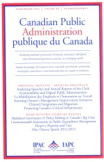 C<em>AN</em>ADI<em>AN</em> <em>PUBLIC</em> ADM<em>IN</em>ISTRATION PUBLIQUE DU C<em>AN</em>ADA 2013 VOL.56 NO.1