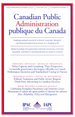 C<em>AN</em>ADI<em>AN</em> <em>PUBLIC</em> ADM<em>IN</em>ISTRATION PUBLIQUE DU C<em>AN</em>ADA 2013 VOL.56 NO.3