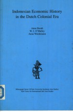 <em>Indonesian</em> Economic History in <em>the</em> Dutch Colonial Era