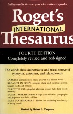 ROGET'S INTERNATIONAL THESAURUS  <em>FOURTH</em> <em>EDITION</em>