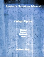 STUDENT'S SOLUTIONS <em>MANUAL</em> COLLEGE ALGEBRA