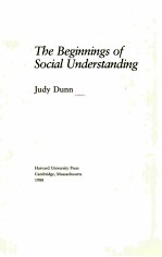 <em>THE</em> BEGINNINGS <em>OF</em> <em>SOCIAL</em> UNDERSTANDING