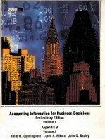 <em>ACCOUNTING</em> <em>INFORMATION</em> FOR BUSINESS DECISIONS PRELIMINARY <em>EDITION</em> VOLUME I