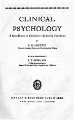 <em>CL</em>INI<em>CA</em>L PSY<em>CH</em>OLOY: A HANDBOOK OF <em>CH</em>ILDREN'S BEHAVIOR PROBLE<em>MS</em>