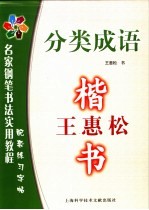 名家钢笔<em>书法</em>实用<em>教程</em>配套练习字帖  王惠松楷书：分类成语