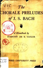 The CHORALE PRELU<em>DE</em>S of J.S.BACH