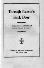 <em>THROUGH</em> RUSSIA'S BACK DOOR