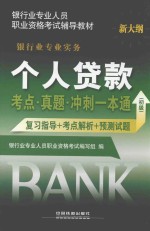 个人个人贷款考点  真题  冲刺一本通  复习指导+考点解析+预测试题  初级