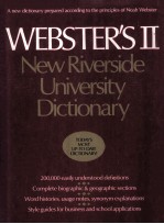 WEBSTER'S II NEW RIVERSIDE <em>UNIVERSITY</em> DICTIONARY