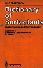 Diction<em>a</em>ry <em>of</em> Surf<em>a</em>ct<em>a</em>nts