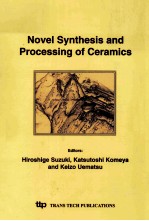 Novel Synthesis and <em>Processing</em> of <em>Ceramics</em>