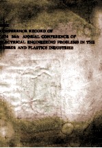 IEEE CONFERENCE RECORD OF 1974 26TH ANNUAL CONFERENCE OF ELECTRICAL <em>ENGINEERING</em> PROBLEMS IN THE RUBB