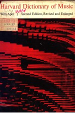 Harvard Dictionary <em>of</em> Music:Second <em>Edition</em>