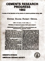 <em>CEMENTS</em> RESEARCH PROGRESS 1983