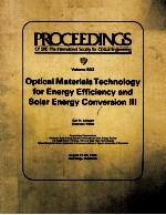 Proceedings of SPIE-The International Society for Optical <em>Engineering</em> Volume 502 Optical Materials T