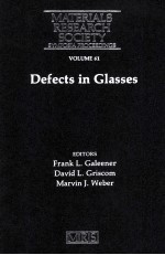 MATERIALS <em>RESEARCH</em> SOCIETY SYMPOSIA <em>PROCEED<em>IN</em>GS</em> VOLUME 61 Defects <em>in</em> Glasses