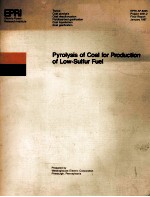 Pyrolysis <em>of</em> <em>Coal</em> for Production <em>of</em> Low-Sulfur Fuel