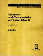 Properties and Characteristics <em>of</em> Optical Glass II <em>Volume</em> 1327