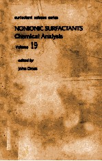 Surfactant Science <em>Series</em> <em>Volume</em> 19 NONIONIC SURFACTANTS Chemical Analysis