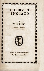 HISTORY <em>OF</em> ENGLAND