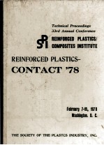 PREPRINT <em>OF</em> <em>THE</em> THIRTY-THIRD ANNUAL CONFERENCE REINFORCED PLASTICS/<em>COMPOSITES</em> INSTITUTE