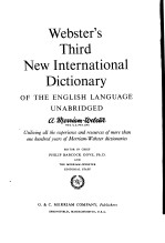 WEBSTER’S THIRD NEW INTERNATIONAL DICTIONARY <em>OF</em> <em>THE</em> ENGLISH <em>LANGUAGE</em> UNABRIDGED